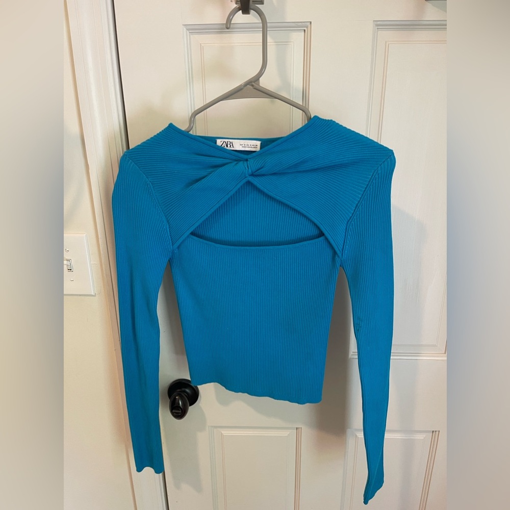 Blue ZARA sweater